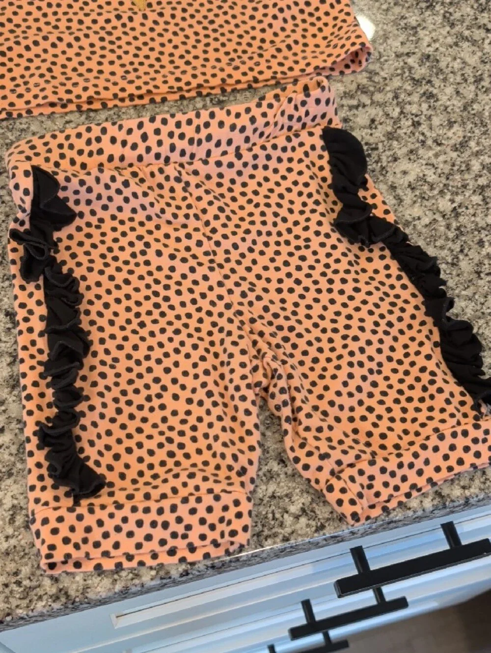 Girls Peach Polka Dot Ice Cream Costume Set